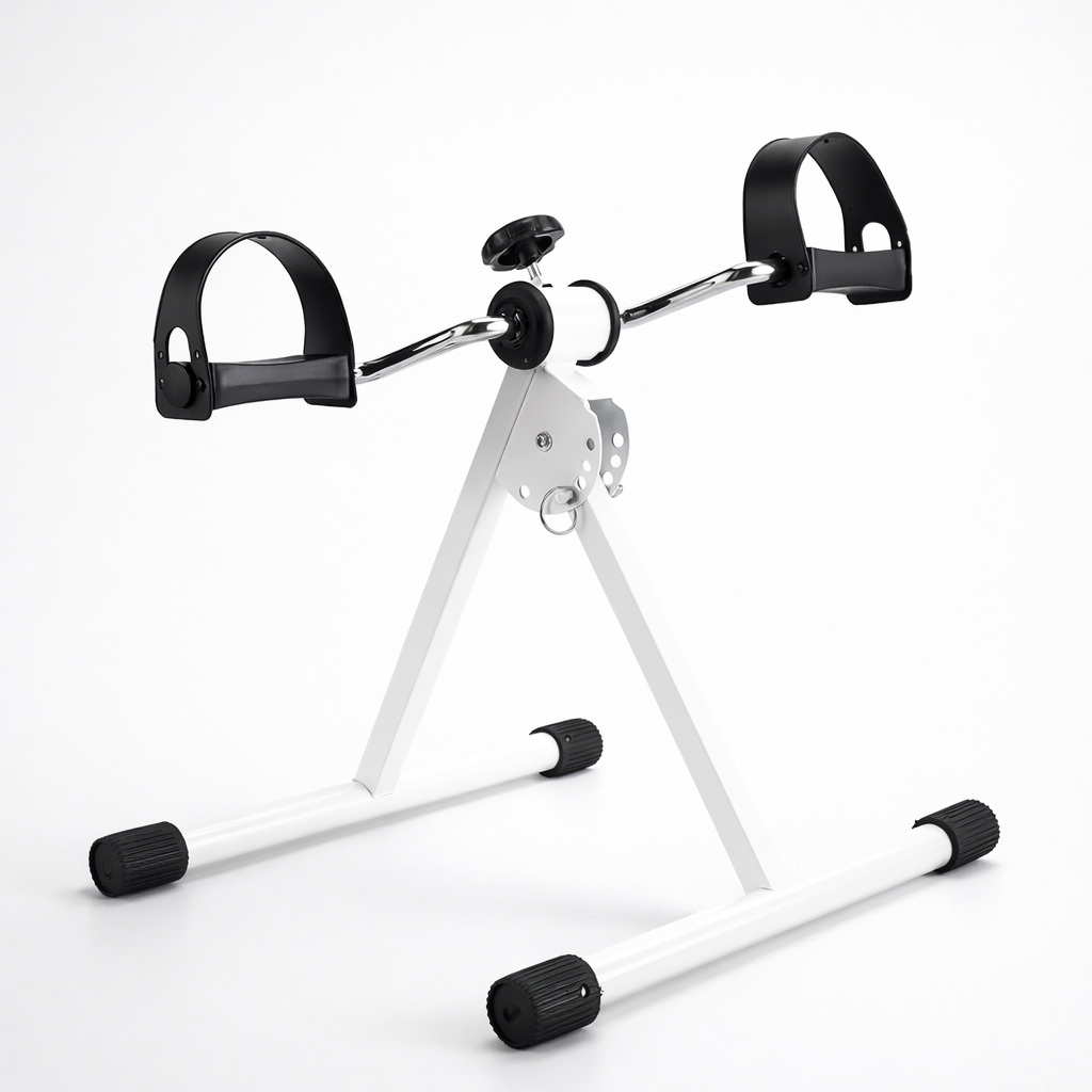 Mini exercise bike used for arm and leg workouts