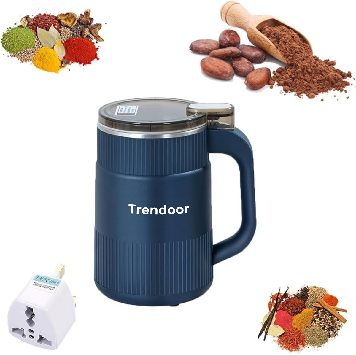 Electric Coffee Grinder and Food Processor with 250W Motor