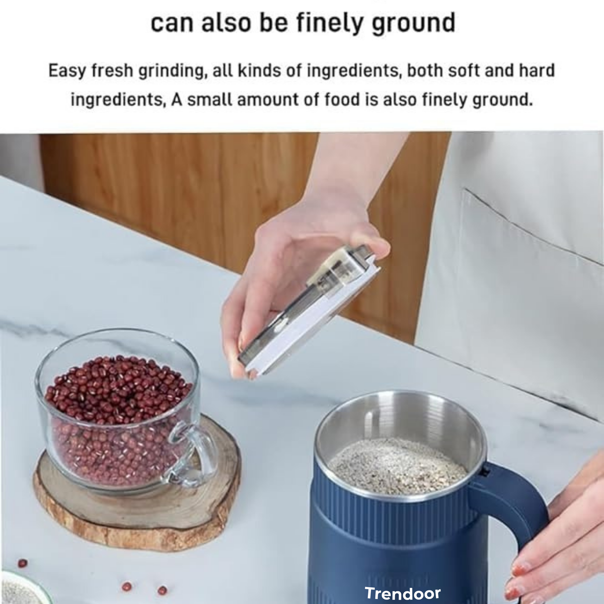 Electric Coffee Grinder and Food Processor with 250W Motor