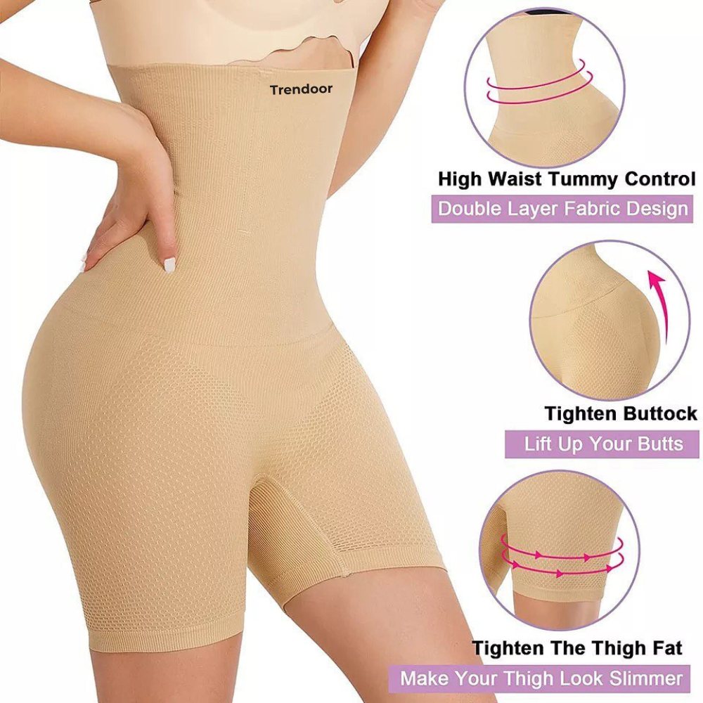 Seamless High Waist Shapewear Shorts with Tummy Control