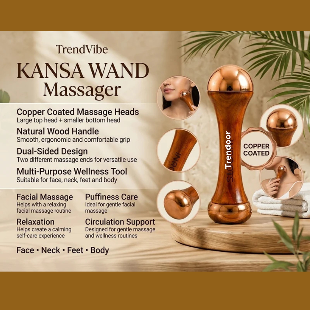 Kansa Wand Massager for Face, Body and Foot Massage