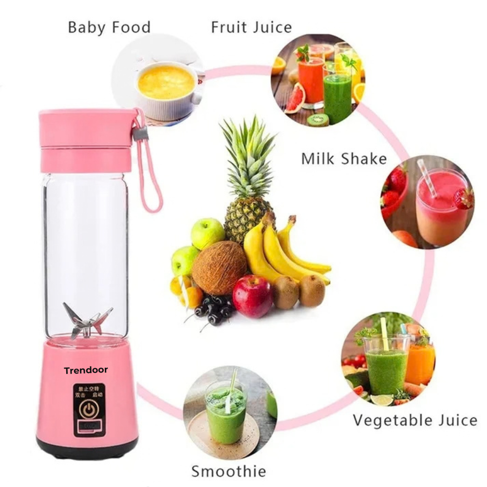 Portable Rechargeable USB Blender Bottle, Mini Electric Smoothie Maker