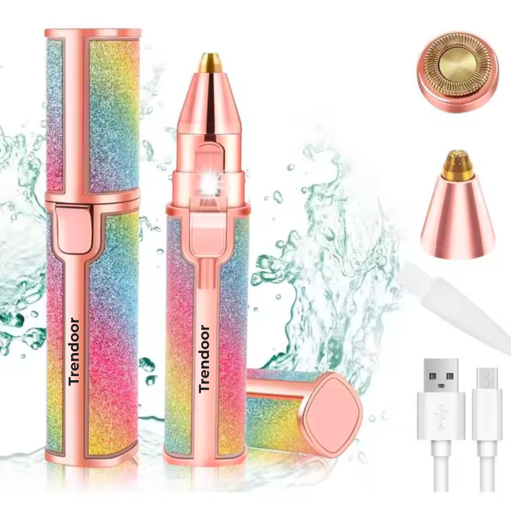 2-in-1 Rechargeable Eyebrow and Facial Hair Trimmer for Women