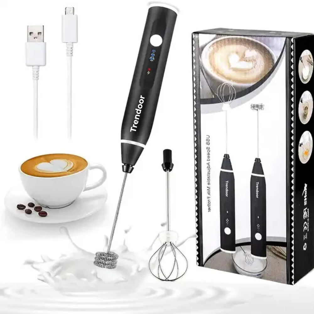 Rechargeable 3-Speed Coffee Frother and Egg Beater