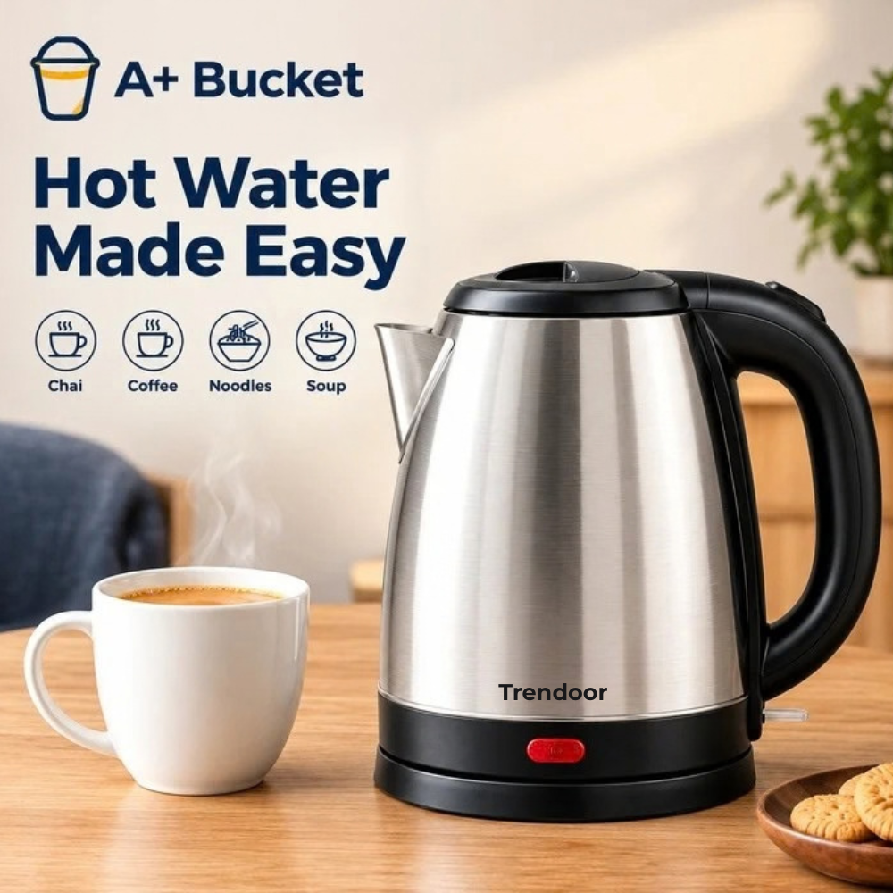 Stainless Steel Electric Kettle 2.0 Litre, 1500W Cordless (Silver)