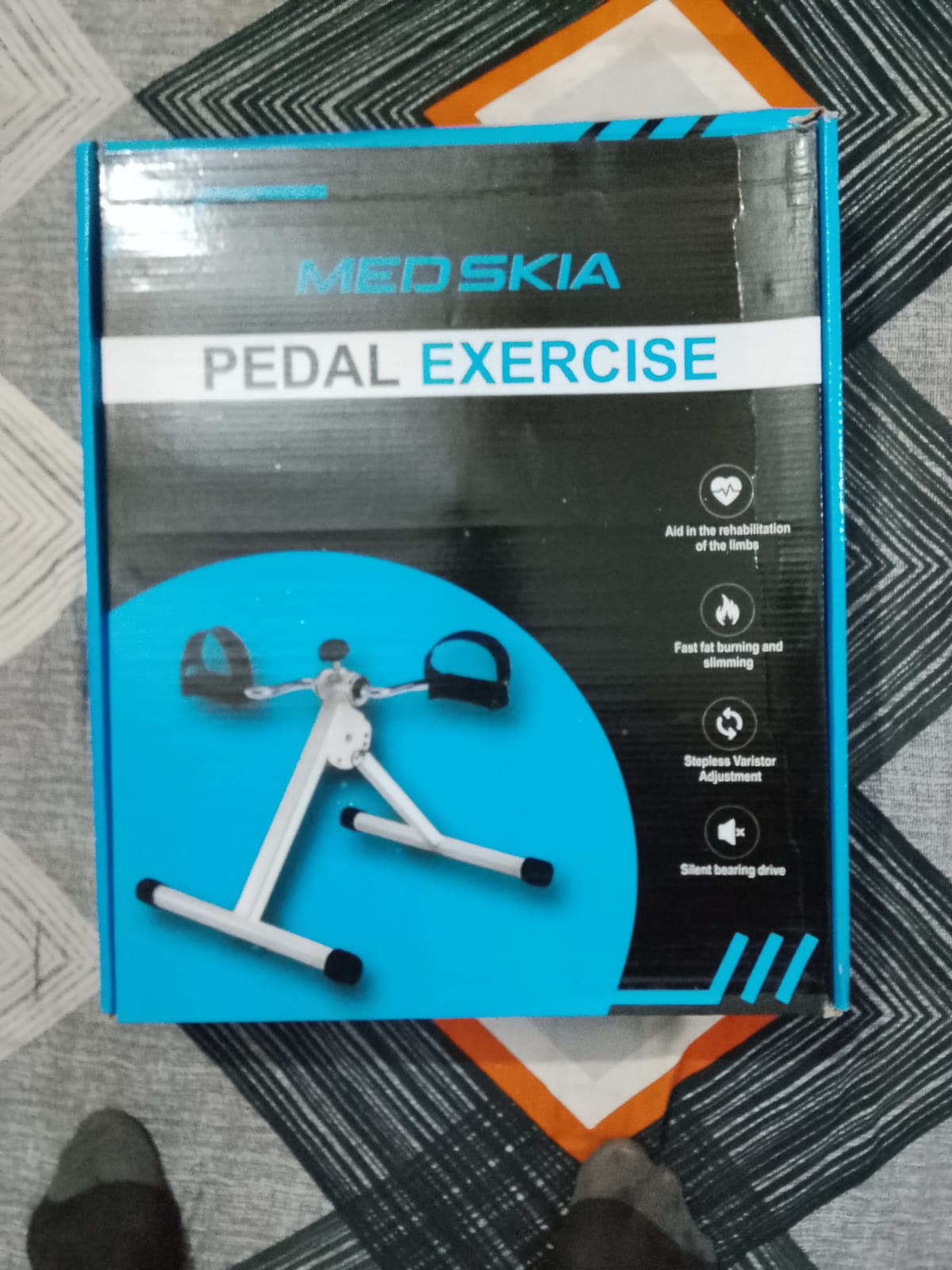 Folding mini pedal exerciser for under-desk cycling