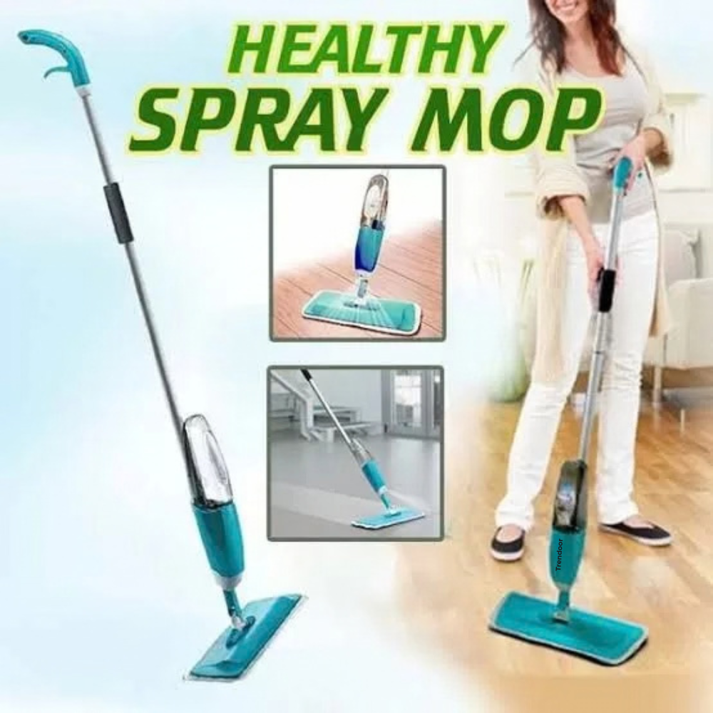 Spray Mop with Refillable Bottle, Microfiber Pad and 360° Swivel Head