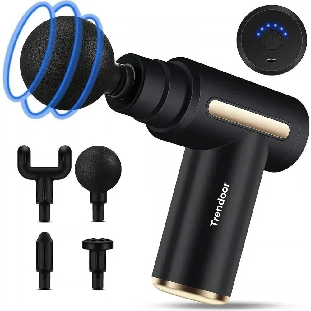Handheld Deep Tissue Massage Gun with 4 Interchangeable Heads