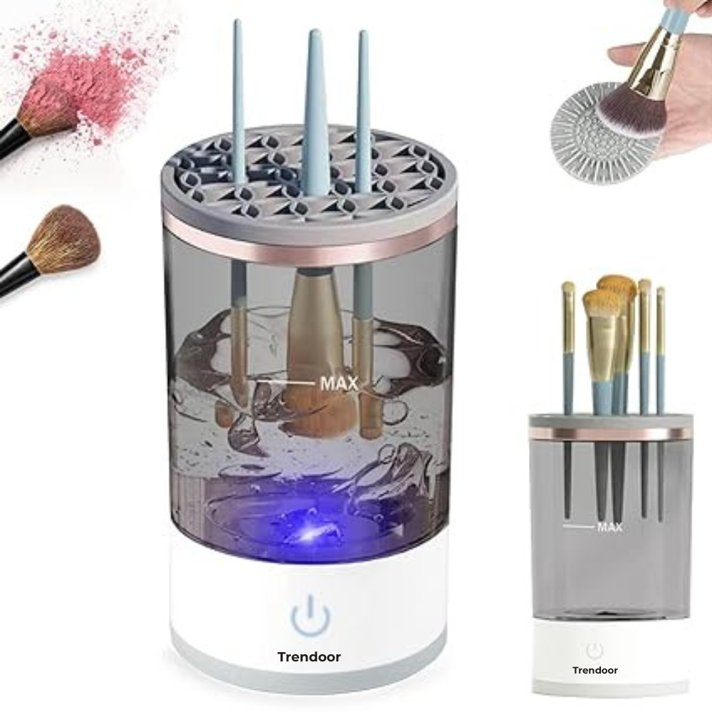 Electric Makeup Brush Cleaner with Drying Rack and Stand