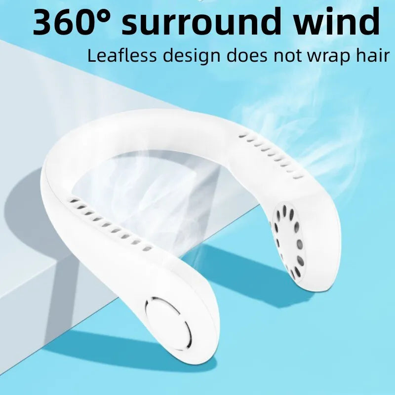 Rechargeable neck fan with three speeds
