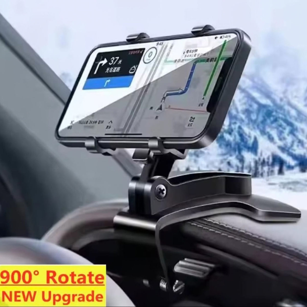 360° Rotating Car Phone Holder for Dashboard, Sun Visor and Mirror