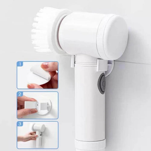 Electric cleaning brush head set
