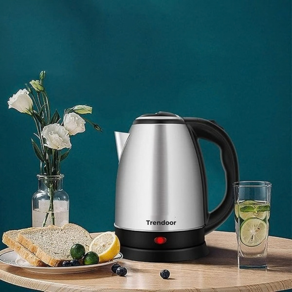 Stainless Steel Electric Kettle 2.0 Litre, 1500W Cordless (Silver)