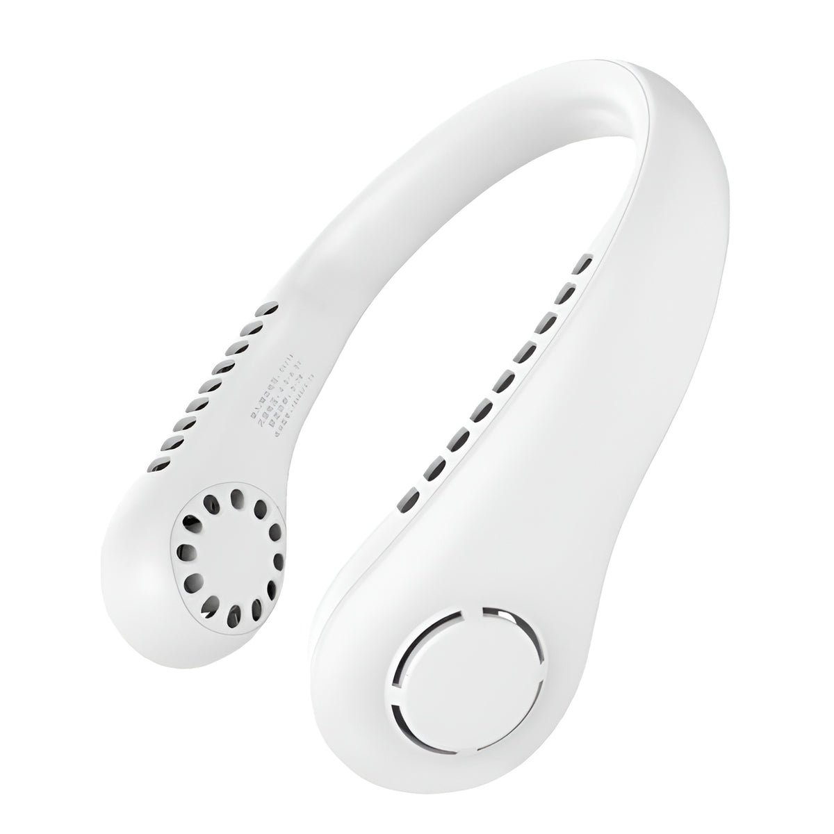 Bladeless hanging neck fan, rechargeable and hands-free