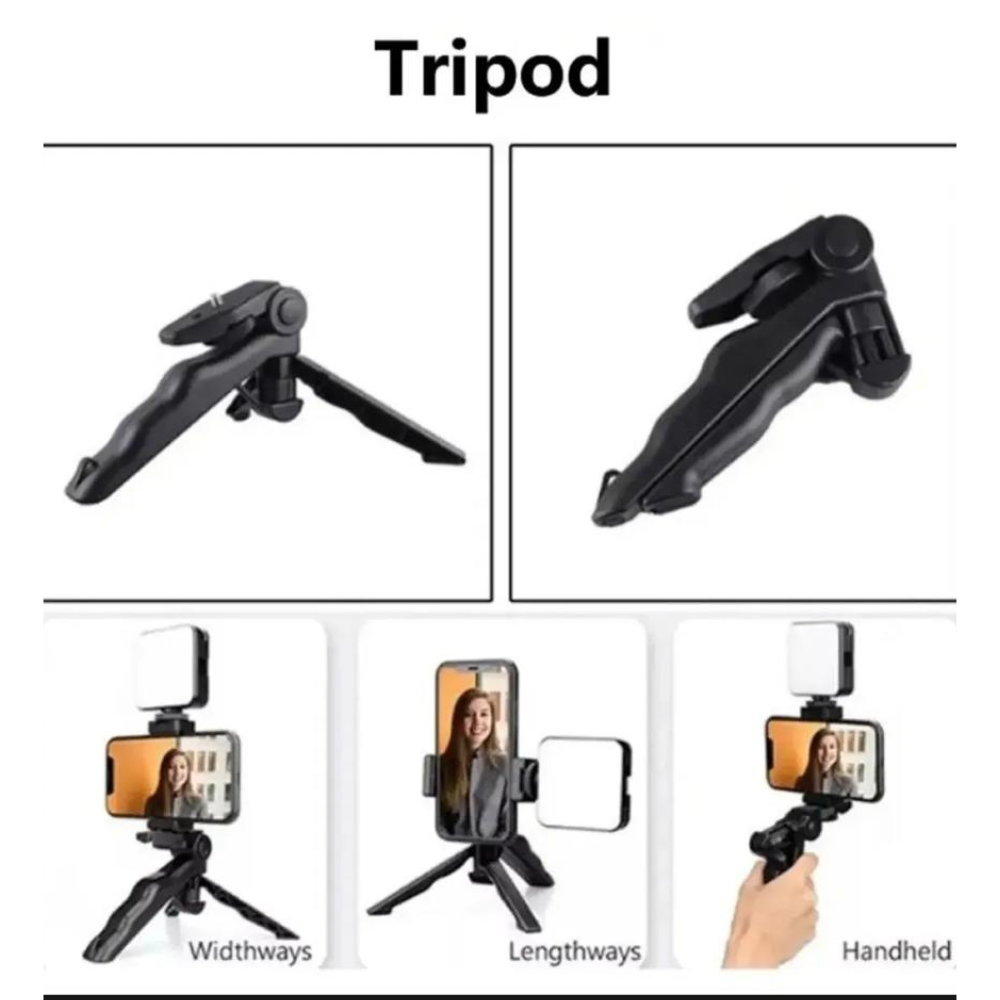 Vlogging Kit with Tripod, LED Light, Mic and Bluetooth Remote