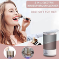 Electric Makeup Brush Cleaner with Drying Rack and Stand