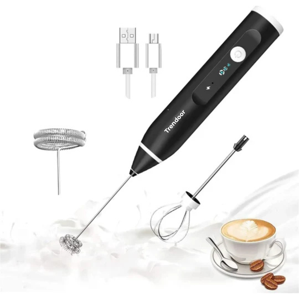 Rechargeable 3-Speed Coffee Frother and Egg Beater
