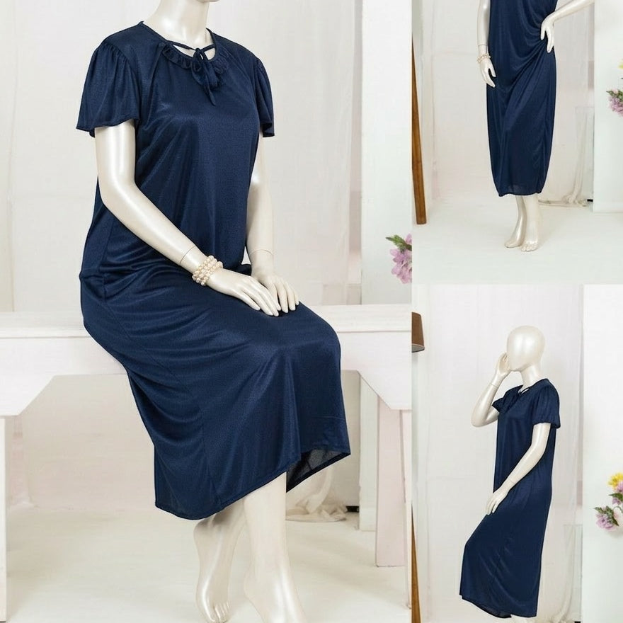 Satin maxi nighty detail