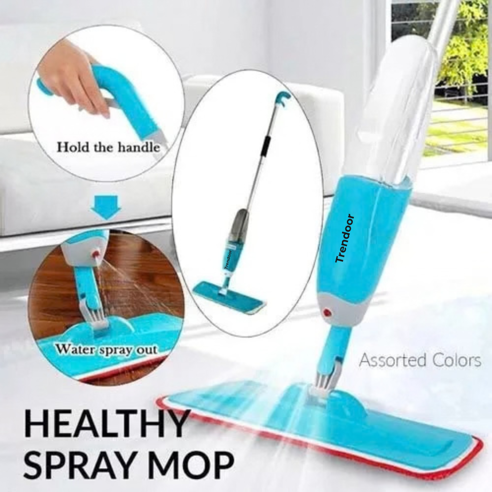 Spray Mop with Refillable Bottle, Microfiber Pad and 360° Swivel Head