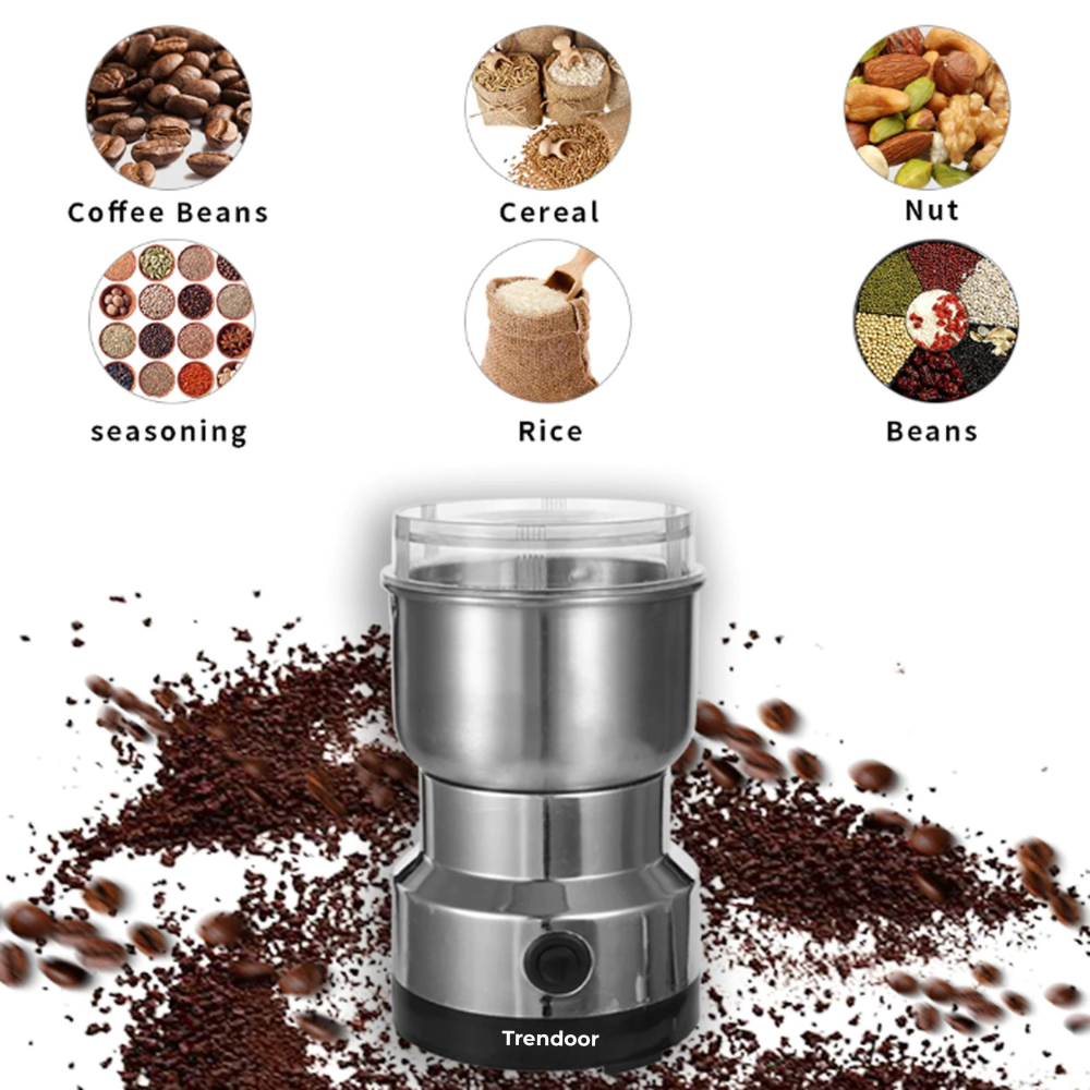 Multi Purpose Electric Coffee and Spice Grinder with Stainless Steel Body