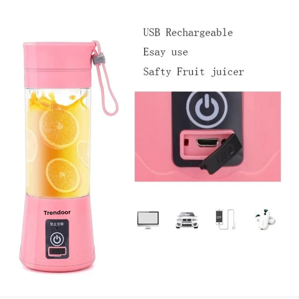 Portable Rechargeable USB Blender Bottle, Mini Electric Smoothie Maker