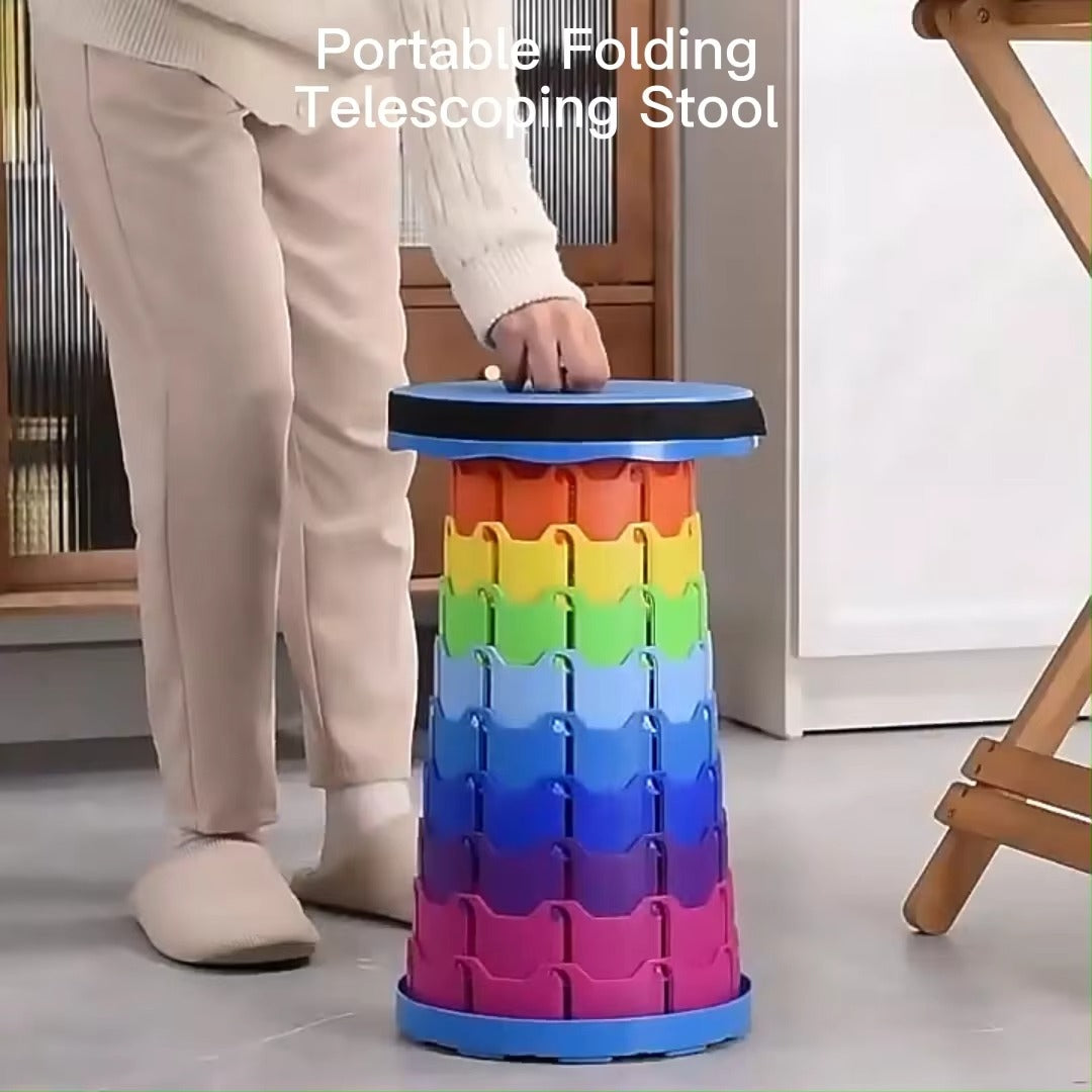 Folding stool in use outdoors