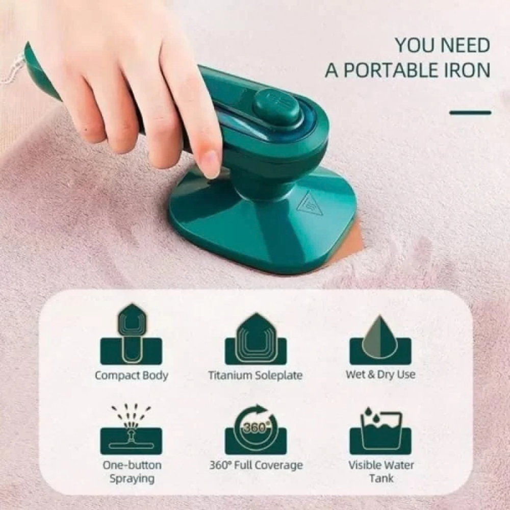 Handheld Garment Steamer with Detachable Water Tank, Portable Mini Steam Iron