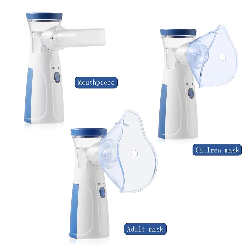 Portable mesh nebulizer, rechargeable and quiet