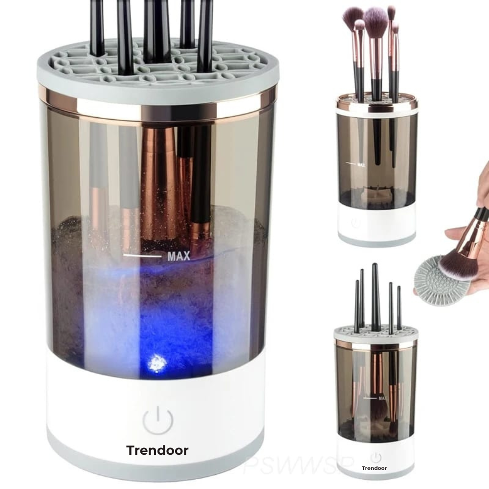 Electric Makeup Brush Cleaner with Drying Rack and Stand