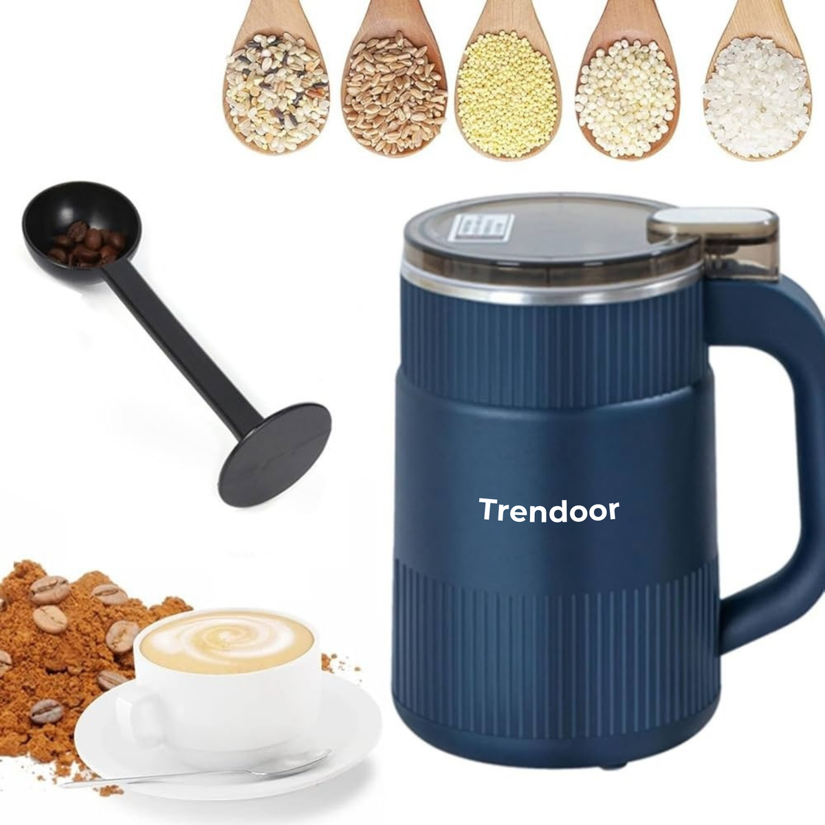 Electric Coffee Grinder and Food Processor with 250W Motor