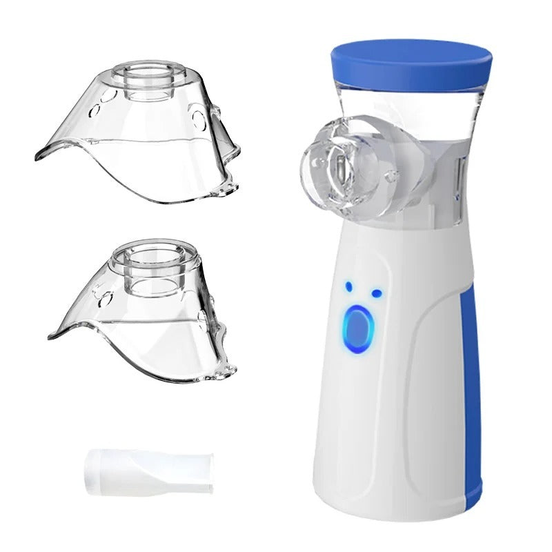 Handheld nebulizer in use