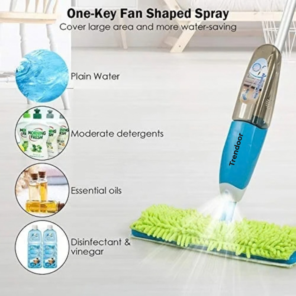 Spray Mop with Refillable Bottle, Microfiber Pad and 360° Swivel Head