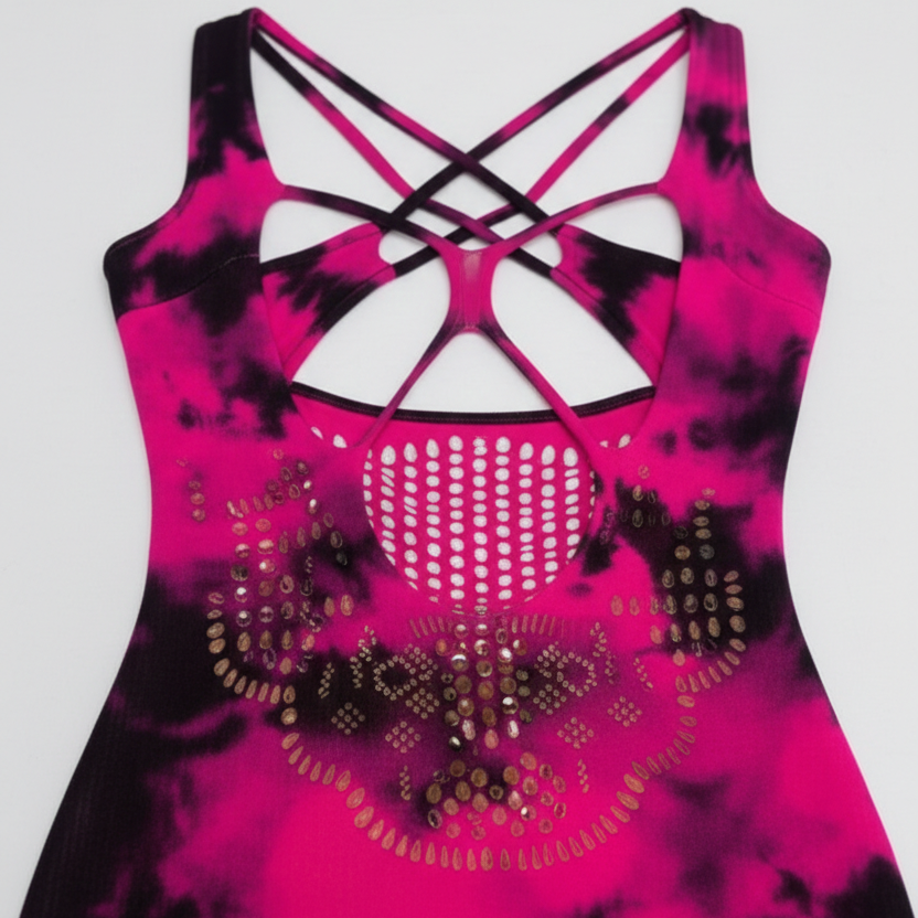 Tie-dye mesh nighty full view