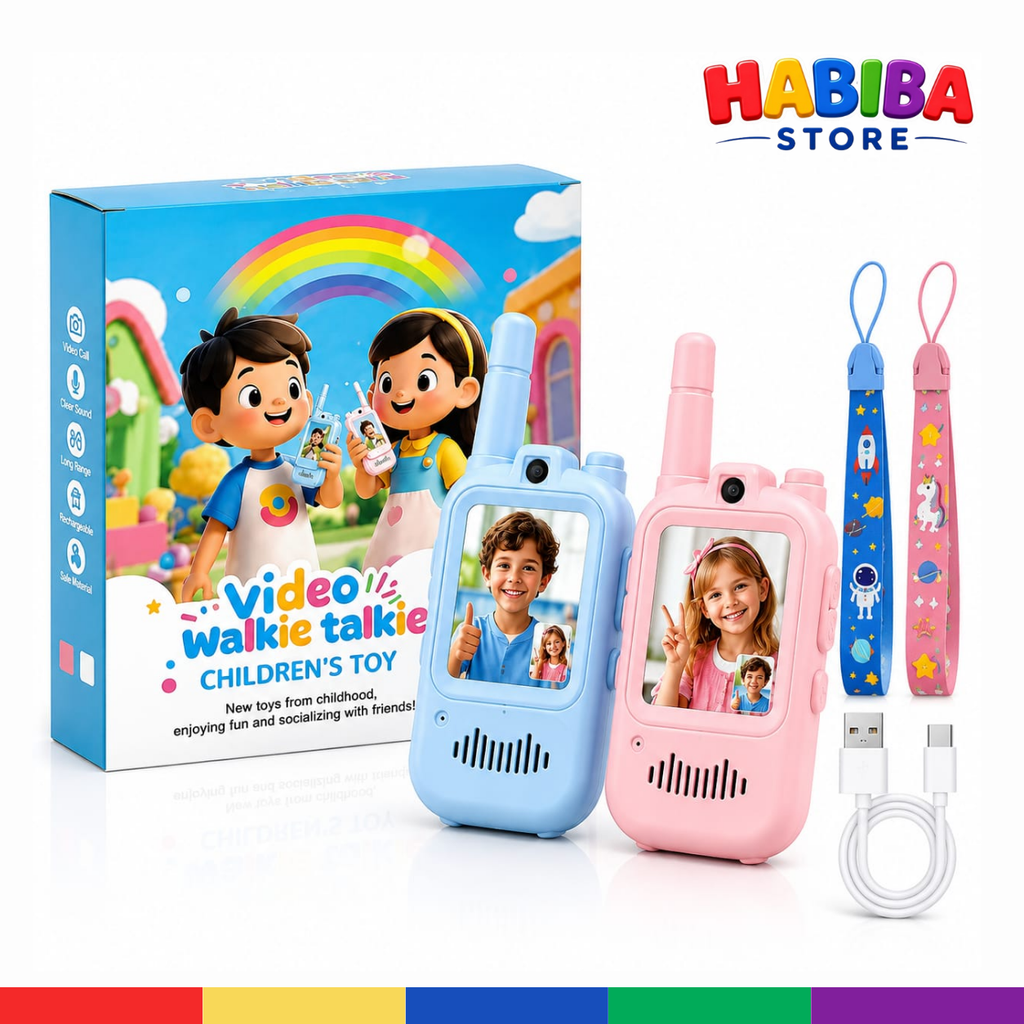 Kids walkie talkie handsets with colour screens
