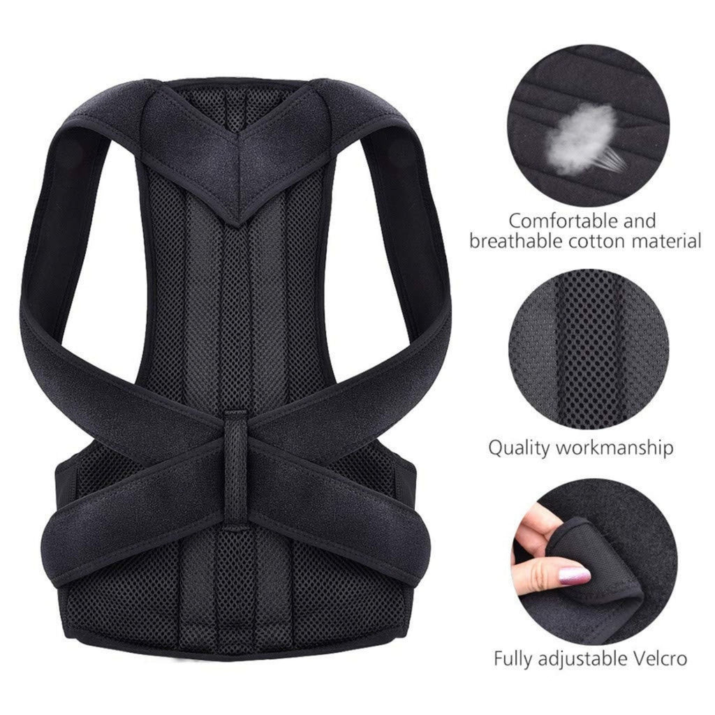 Adjustable Back Posture Corrector Brace for Men and Women, Breathable