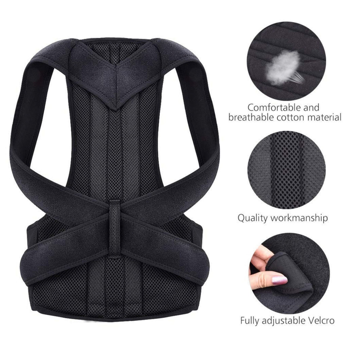 Adjustable Back Posture Corrector Brace for Men and Women, Breathable
