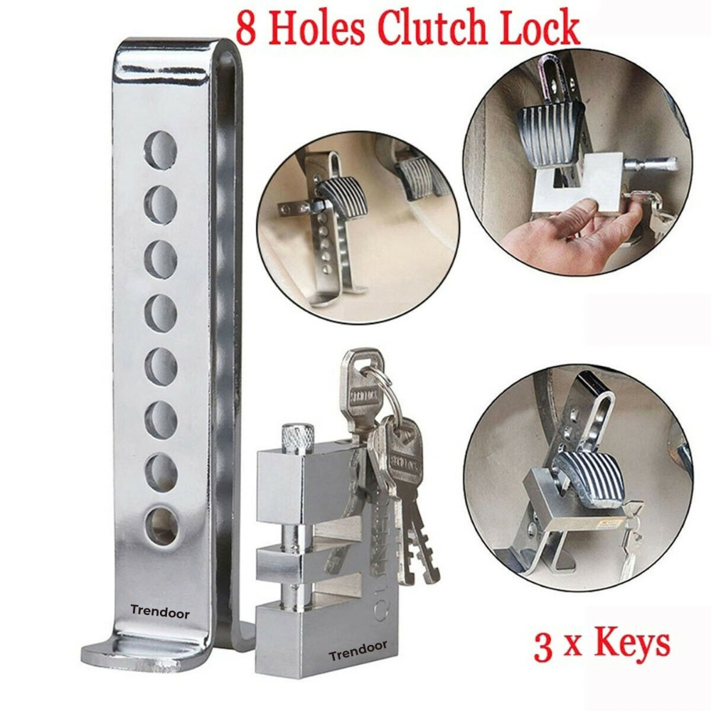 Universal Car Pedal Lock with 8 Adjustable Holes and 3 Keys