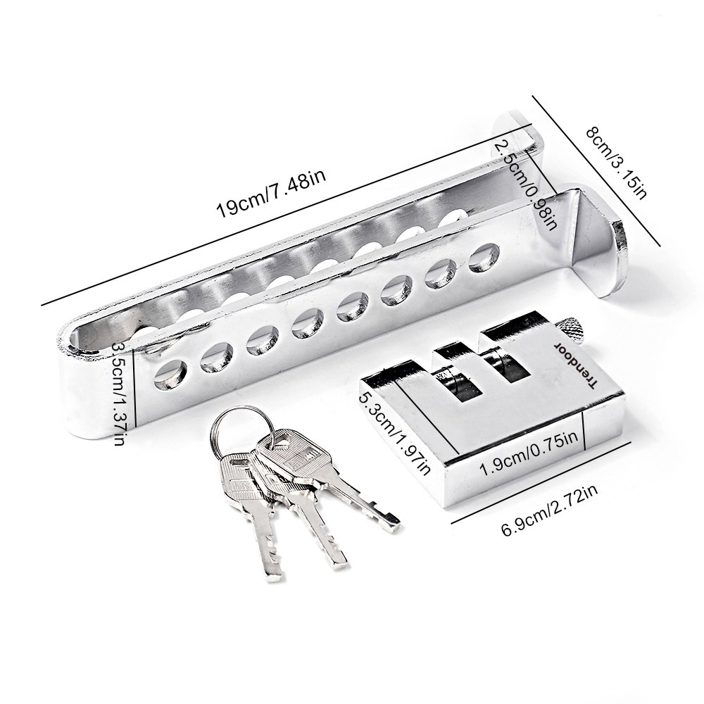 Universal Car Pedal Lock with 8 Adjustable Holes and 3 Keys