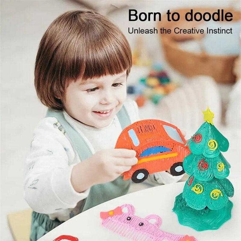 Child using the 3D printing pen
