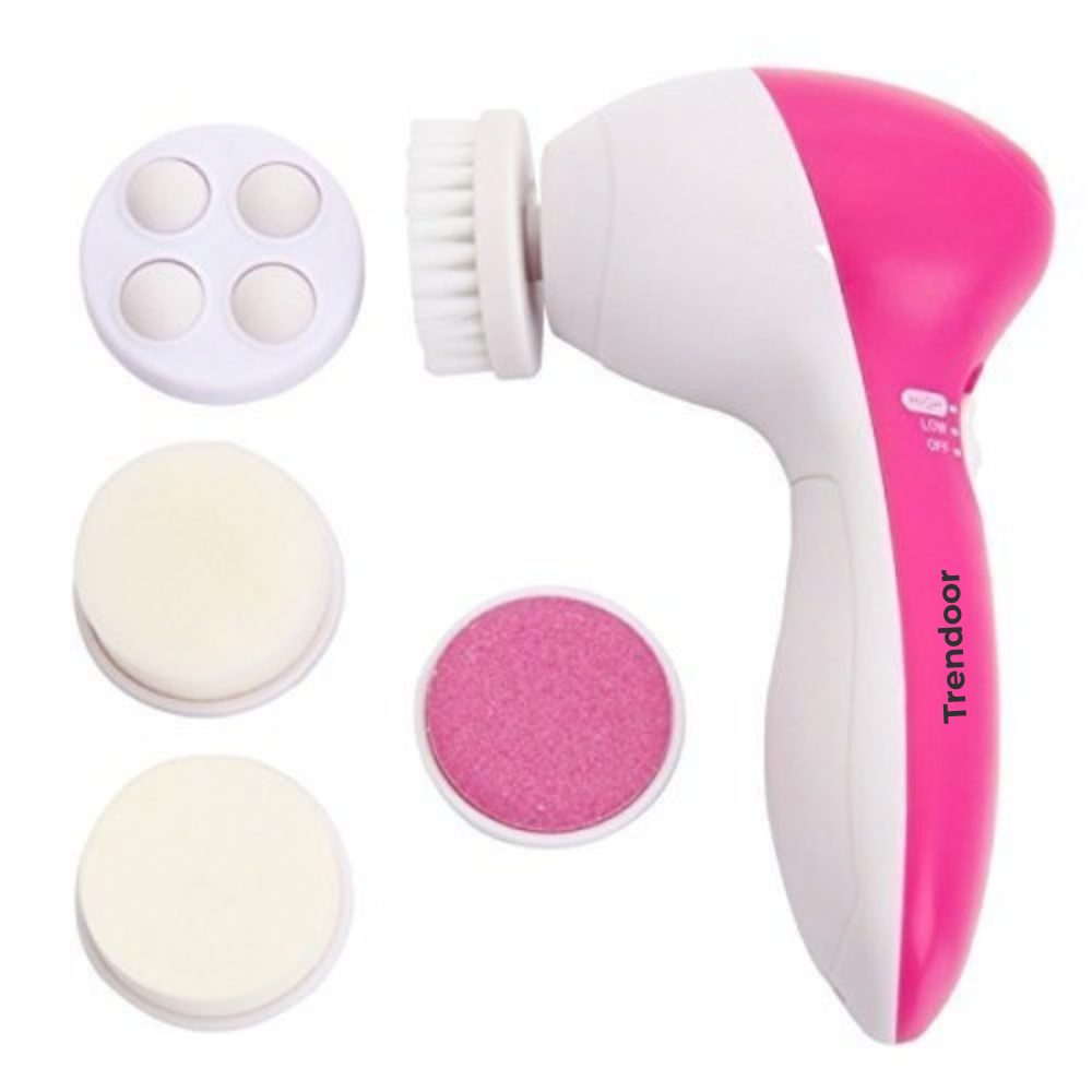 Electric Facial Cleansing Brush and Massager with 7 Heads