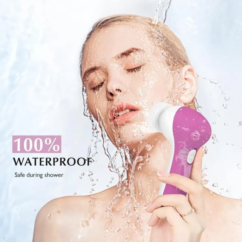 Electric Facial Cleansing Brush and Massager with 7 Heads