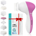 Electric Facial Cleansing Brush and Massager with 7 Heads