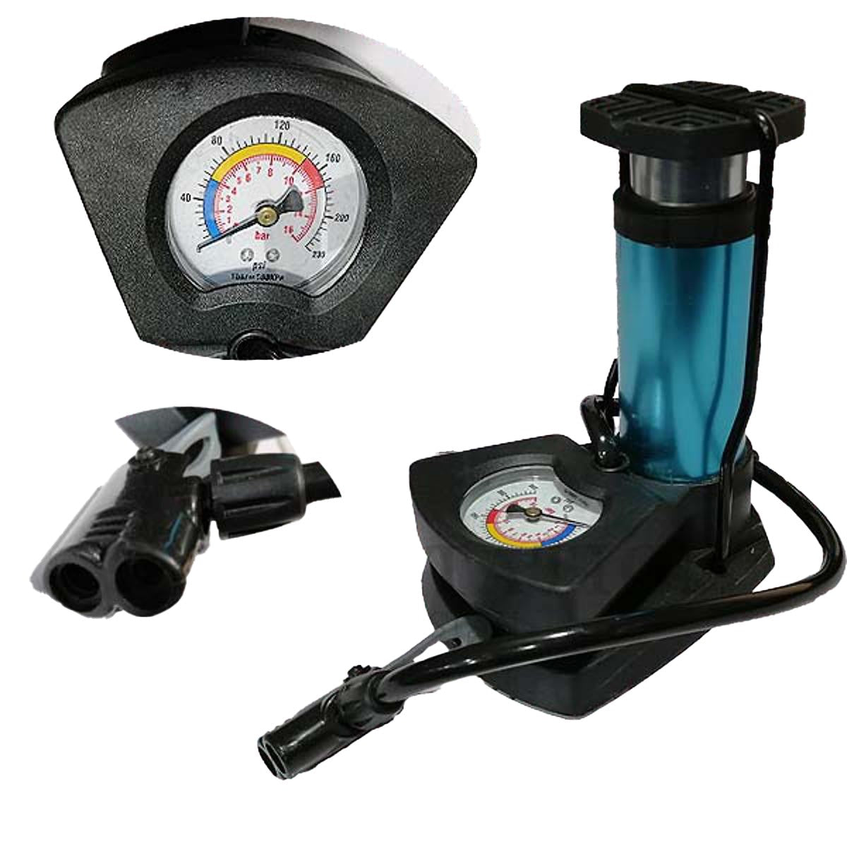 Foot Air Pump with Pressure Gauge for Car, Bike, Cycle and Balls
