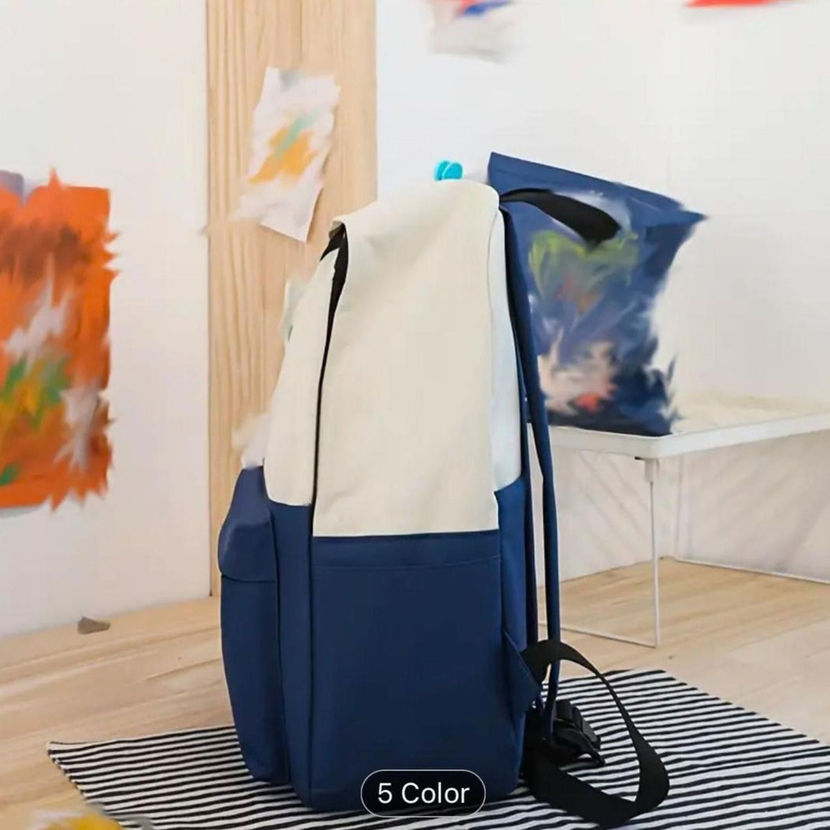 Cute Cat Print 4-in-1 School Bag Set for Girls