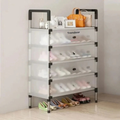 5 layer shoe rack with dustproof cover and handles