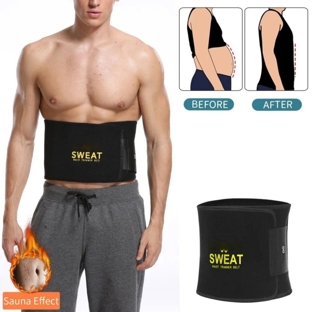 Men's Waist Trainer Sweat Belt for Abdominal Support and Workouts
