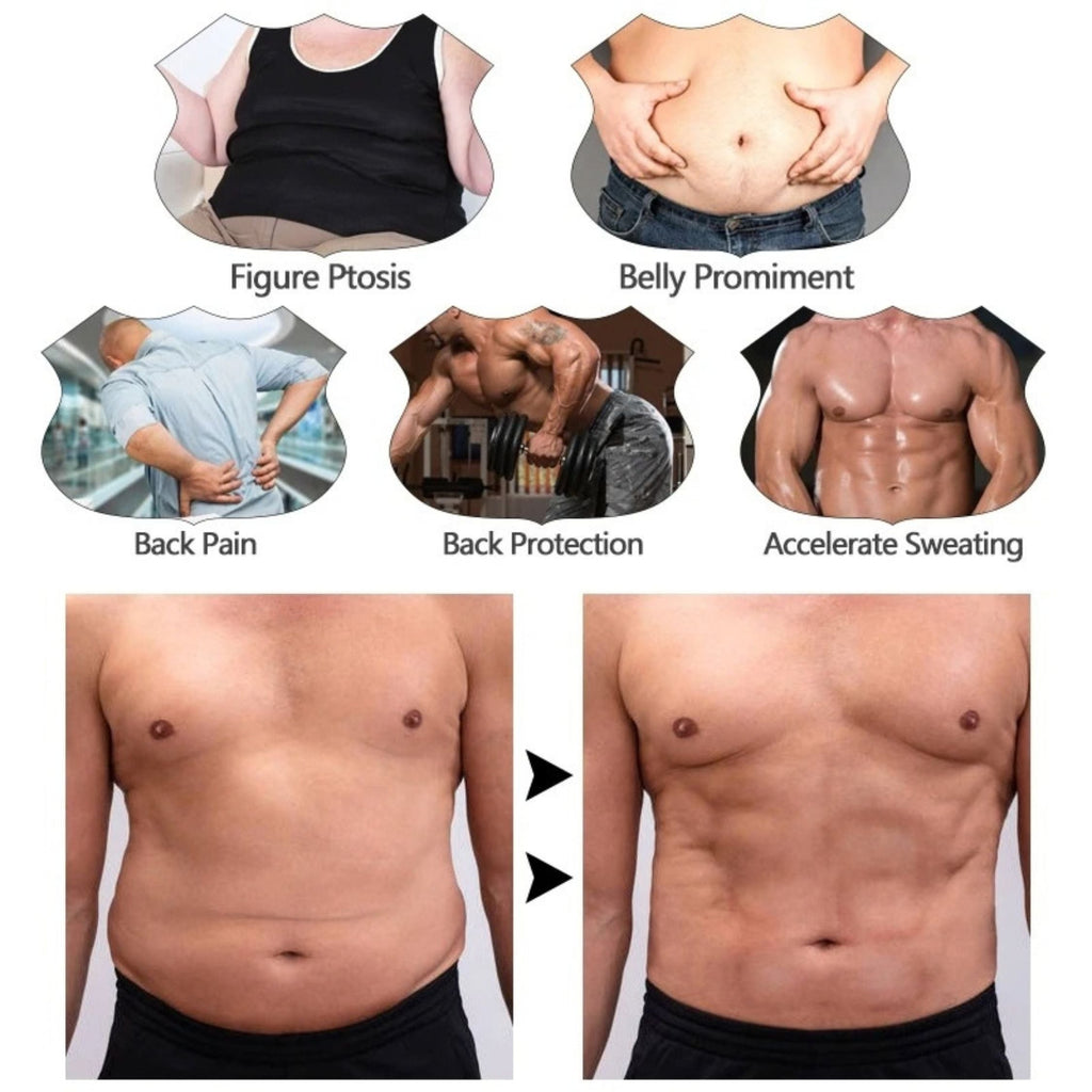 Men's Waist Trainer Sweat Belt for Abdominal Support and Workouts