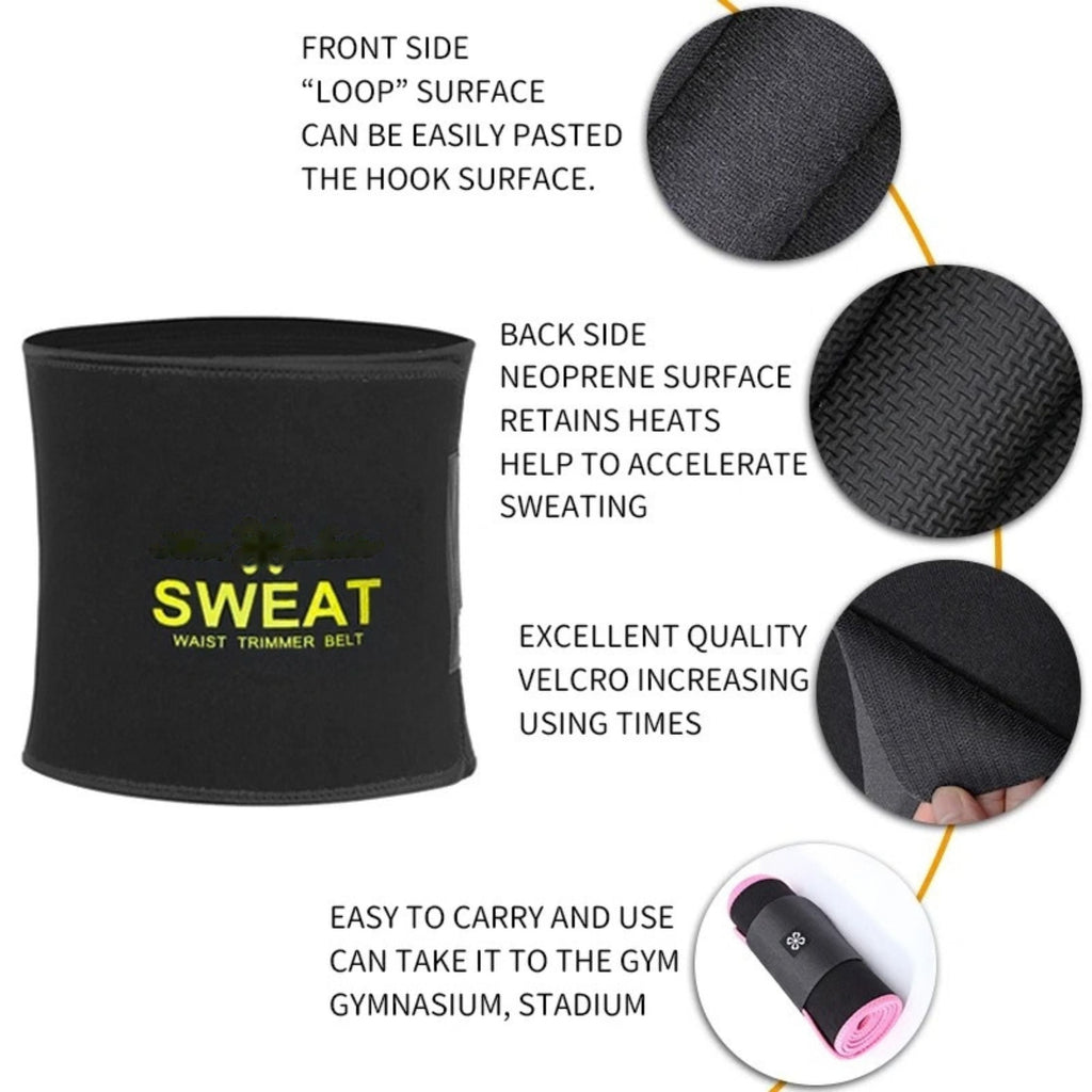 Men's Waist Trainer Sweat Belt for Abdominal Support and Workouts