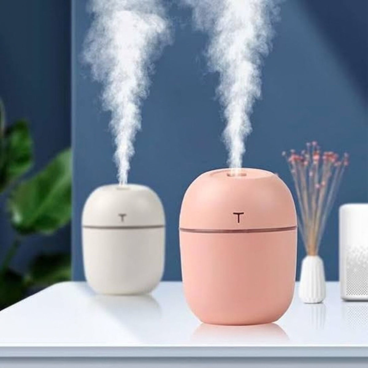 Mini Cute Air Humidifier with LED Light, 220ml, USB Powered
