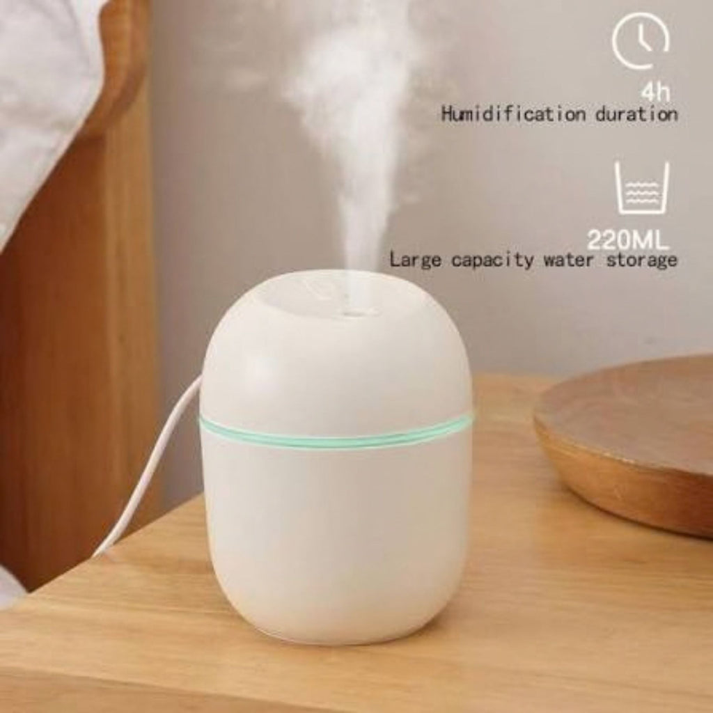 Mini Cute Air Humidifier with LED Light, 220ml, USB Powered